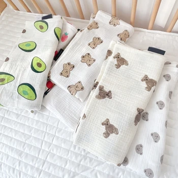Детское одеяло с 4 слоями легких хлопчатобумажных детских одеял для мальчиков и девочек, детское одеяло для новорожденных и малышей 70x66 см 2