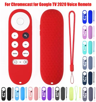 Для -Google TV 2020 Voice Remote Силиконовый чехол Защитный чехол Skin Remote 18