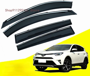 Для Toyota RAV4 XA50 2014-2015 Аксессуары для стайлинга автомобилей 4 шт. Оконный козырек Защита от Солнца и дождя Защитная Дефлекторная отделка 19