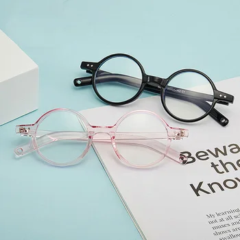 Женские очки для чтения Мужские Очки для чтения в стильной круглой оправе на металлической петле Портативный подарок для родителей с дальнозорким увеличением 18