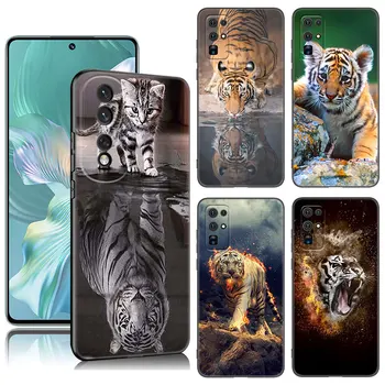 Животное Тигр Черный Чехол Для Телефона Huawei Honor 70 90 Lite X40 GT X50 i X5 Plus X6A X6S X7A X8A X8B X6 X7 X8 X9 4G X9A X9B 5G 5