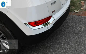 Задние Противотуманные Фары Лампа Веко Брови Декор Крышка Отделка Подходит Для Hyundai Tucson 2016-2018 Хромированный Экстерьер Модифицированные Автомобильные Аксессуары 6