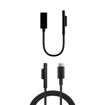 Зарядный кабель USB-C длиной 0,2 М для Surface Pro 6/5/4/3 и кабель для зарядки USB-C в нейлоновой оплетке для Surface Pro 6/5/4/3 16
