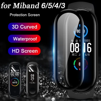 Защитные пленки для Mi Band 6 Full Cover Film для Mi Band 6 3D-защита экрана для Xiaomi Mi Band 5 Защитная пленка для Mi Band 13