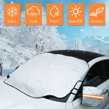 Зима Лето Снежный щит Ледяной Козырек для защиты от пыли Ветровое стекло автомобиля Солнцезащитный козырек