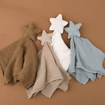Игрушка для вязания крючком в виде звезды, успокаивающее полотенце, нагрудники, защитное одеяло для малышей QX2D