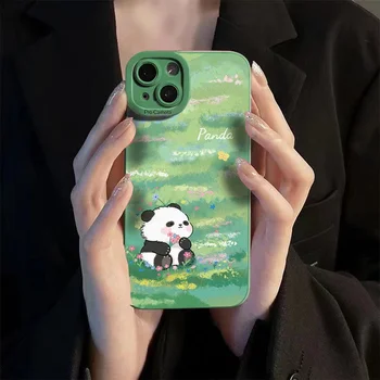 Китайская панда Хуахуа Противоударный Чехол для телефона на iPhone X XR XS Max Se2020 Блестящий Чехол на iPhone 12 13 Mini 11 Pro Max 7 8 14 Plus 13