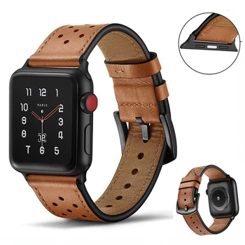 Кожаный ремешок для Apple watch 8 7 45 мм 41 мм Ultra 49 мм Смарт-часы сменный браслет для iwatch6 5 4 3 SE 44 мм 42 мм 40 мм 11