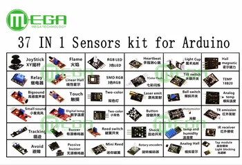 Комплект датчиков 37 в 1 коробке для Arduino Starters brand Student DIY KIT 15