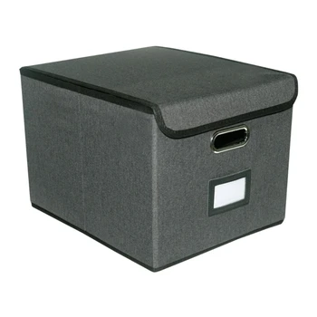 Коробка для папок, Льняная подвесная коробка для хранения папок, коробка для хранения файлов 17