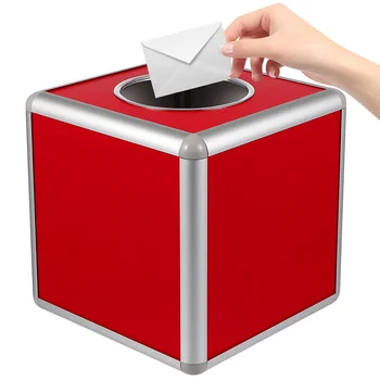 Коробка Лотерейный билет Лотерейные урны для голосования Квадратные билеты Пожертвование Большой контейнер для сбора средств Отверстие для хранения денег для розыгрыша вечеринок