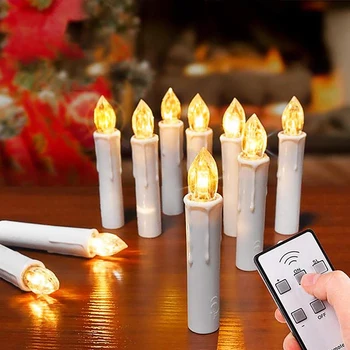 Креативная светодиодная лампа-свеча, имитирующая пламя, Чайный светильник, украшение свадебной домашней Рождественской вечеринки, лампа на батарейках 9