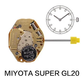 Механизм Miyota GL20 Япония Miyota GL20 Super Movement Аксессуары для ремонта Механизм для двух рук Один из фирменных стандартов для двух рук 2