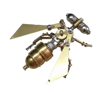 Механические маленькие летающие насекомые в стиле стимпанк, набор моделей металлических насекомых 