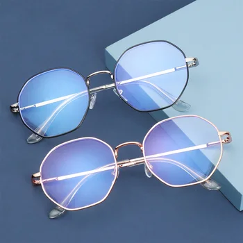 Модные очки Octagon Eye Wear Для защиты зрения от синего света, очки для близорукости, Оптическое зеркало 14