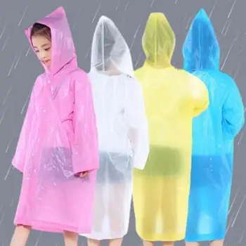 Модный женский мужской плащ из утолщенного полиэтилена, водонепроницаемая одежда для взрослых, Многоразовые пончо для кемпинга, дождевики для путешествий на открытом воздухе, дождевые плащи 15