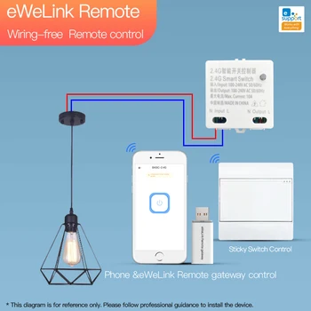 Модуль модификации Smart Switch Smart Home RM 2.4G Протокол Bluetooth Пульт Дистанционного Управления eWeLink APP Control 14