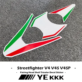 Мотоциклетный обтекатель Головной убор Трехцветная наклейка Наклейка для Ducati Streetfighter V4 V4S V4SP Наклейки Наклейки