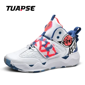 Мужская Баскетбольная обувь в стиле ретро в ТУАПСЕ, Высокие Кроссовки на шнуровке, Мужская Баскетбольная Обувь, Дышащие Трендовые Мужские Кроссовки, Обувь Для ходьбы 15