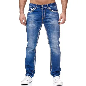 Мужские классические мешковатые джинсы с двойным золотом, винтажные широкие джинсовые брюки, мужская уличная одежда, прямые джинсовые брюки 12