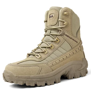 Мужские тактические ботинки армейские ботинки Мужские военные водонепроницаемые ботильоны для пустыни Мужские уличные ботинки Рабочая защитная обувь для альпинизма Походная обувь 14