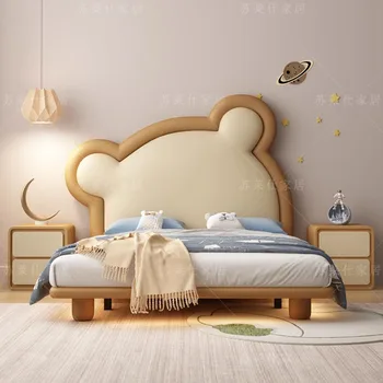 Напольная Современная Каркасная Детская Кровать Baby Luxury Princess Для Малышей Деревянный Замок Детская Кровать Full Camas Infantiles Мебель Для Дома 19