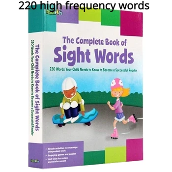 Новая версия Sight Words 220, Распространенный высокочастотный словарь, дети изучают английский Словарь слов, учебник английского языка 18