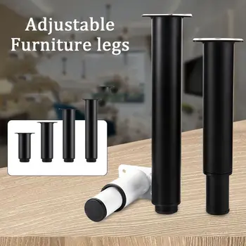 Ножки для мебели с регулируемой высотой 12/18 см, Прочные ножки для стола из углеродистой стали, Замена ножек для дивана-кровати, Сверхмощная Мебельная фурнитура
