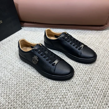 Обувь BILLIONAIRE OECHSLI из мужской воловьей кожи 2024, новая спортивная обувь, модная высококачественная комфортная джентльменская европейская обувь большого размера 39-45