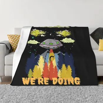 Одеяло Alien ET Space, фланелевая ткань, уютное мягкое флисовое покрывало UFO 13