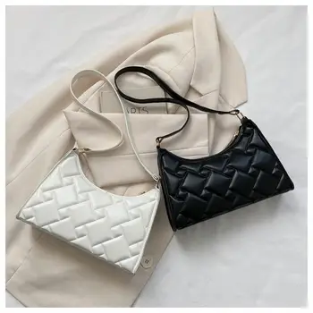 Однотонная женская сумка в стиле минимализма 2023 года, корейская версия, сумка для подмышек, маленькая квадратная сумка для женщин