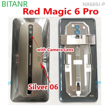 Оригинальная Задняя Крышка Батарейного Отсека Для ZTE Nubia Red Magic 6 Pro Корпус Стеклянная Крышка Задняя Крышка Двери NX669J-P с Объективом Камеры 6Pro 10