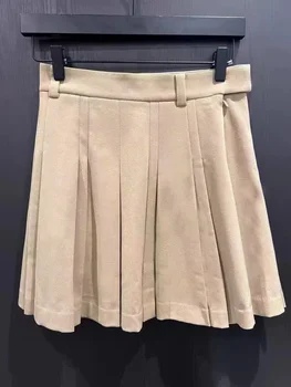 Осенне-зимний гольф Новая женская короткая юбка Гольф Плиссированная короткая юбка в комплекте с леггинсами в наличии 7
