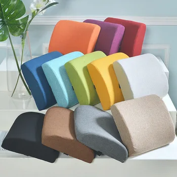 Офисная подушка для поясничной поддержки 33x32x10 см, подушка для талии из пены с эффектом памяти, подушка для спинки автокресла для автомобильного кресла, домашнего офиса
