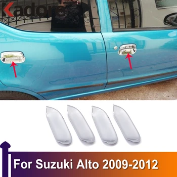 Подходит Для Suzuki Alto 2009 2010 2011 2012 ABS Хромированная Ручка Боковой Двери Автомобиля, Крышка Чаши, Внешние Аксессуары Stikcer 15