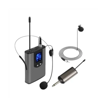 Портативная беспроводная гарнитура UHF/ петличный микрофон на лацкане с передатчиком и приемником Bodypack на 1/4 дюйма (A) 11
