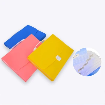 Портативная сумка-папка для файлов с документами, 13 карманов, расширяемая папка для школьных контрольных работ, разных цветов с липкой вкладкой для указателя 1