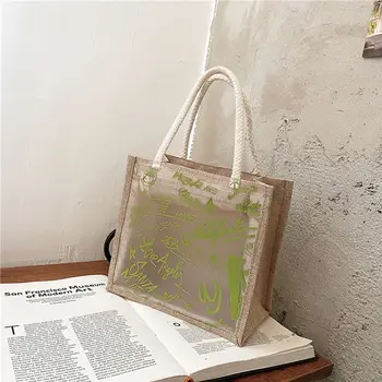 Прозрачный модный клатч с граффити, прозрачные сумки, пластиковая сумка через плечо, сумка-тоут, желейный кошелек 3