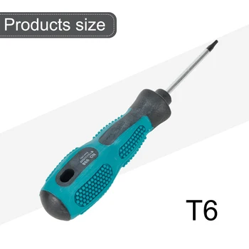 Профессиональная отвертка T6 T10 Torx с отверстием для подвешивания и бит из хромованадиевой стали, идеально подходящая для проектов DIY
