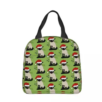 Рождественская шляпа, утепленная сумка для ланча, Сиамская женская Детская сумка-холодильник, переносной ланч-бокс, сумка со льдом, сумка-тоут 17