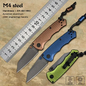 Ручка из авиационного алюминия, сталь M4, Походные Маленькие ножи, ручные инструменты для самообороны, Тактический карманный складной нож EDC 11