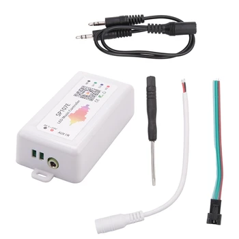 Светодиодный контроллер SP107E Bluetooth Smart APP WS2811/2812B с регулируемой яркостью светодиодной ленты Светодиодный музыкальный контроллер 4