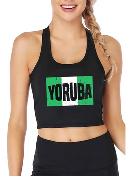 Сексуальный дышащий укороченный топ с рисунком Йорубы, женская уличная мода, майка для занятий йогой, спортом, фитнесом, майки для тренировок 19