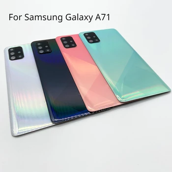 Сменный чехол для Samsung Galaxy A71, Крышка батарейного отсека, Корпус задней двери, 4G, A715F, A715B, Объектив камеры 10