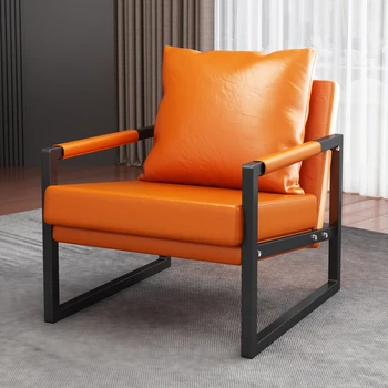 Современное Скандинавское Кресло С Подлокотником Kawaii Comfy Floor Стулья Для Гостиной Офисная Спальня Sillas De Sala De Estar Гостиничная Мебель 5