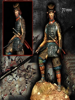 Солдат из смолы 1/24, древний офицер, фэнтезийный солдат, модель подставки в Разобранном виде, Неокрашенный набор для сборки фигурок