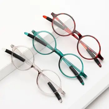 Старинные Сверхлегкие Очки Для Чтения Мужчины Женщины Полный ПК Круглая Оправа Очки Для Пресбиопии Портативная Прозрачная Лупа Очки