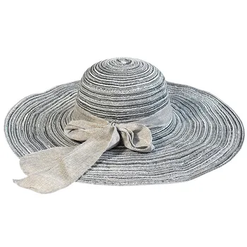 Стильная женская складная соломенная шляпа 2019 года в корейском стиле с широкими полями и бантом, женская солнцезащитная шляпа для летнего пляжного отдыха, дорожная кепка для вечеринок. 17