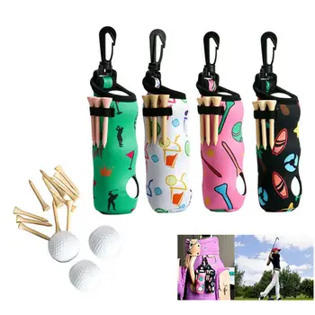 Сумка для хранения гольфа с защитой от царапин, плотно закрывающаяся Неопреновая сумка для переноски мяча для гольфа с принтом для гольфа 9