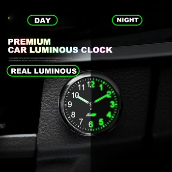 Супер Яркие Светящиеся Автомобильные Манометрические Часы Mini Auto Decoration Подарочные Автомобили С Выходом Воздуха Кварцевые Часы для Укладки Автомобилей для Всех Автомобилей 14